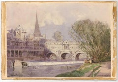 William Tatton Winter RBA - Signed English Watercolour, Pultney Bridge, Bath