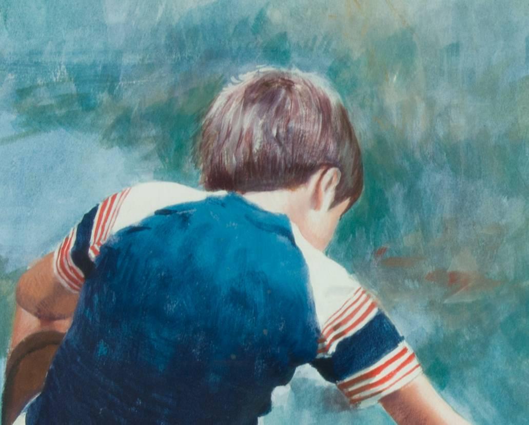 Nicholas St John Rosse (b.1945) - Signed Contemporary Portrait of a Young Boy 1