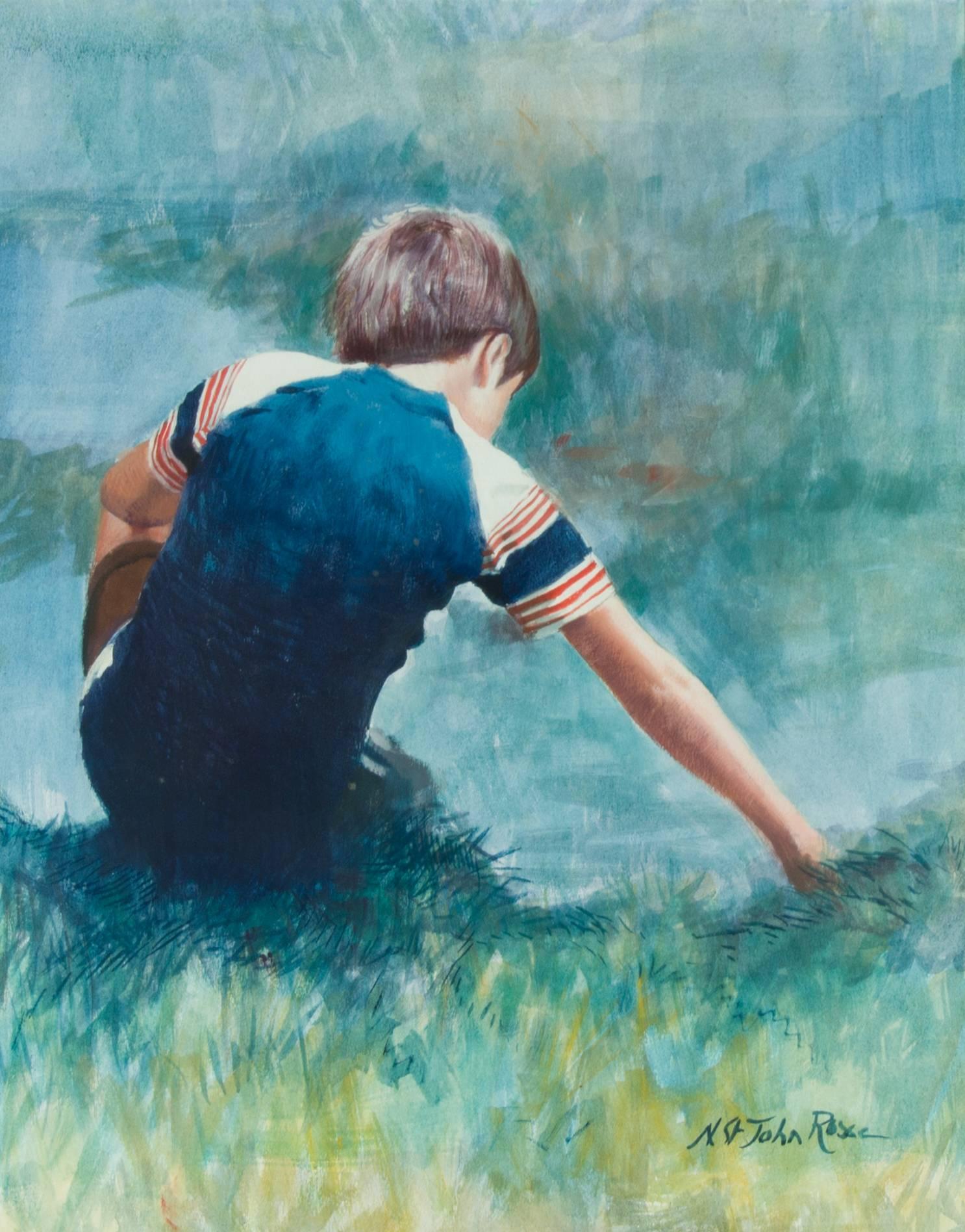 Nicholas St John Rosse (b.1945) - Signed Contemporary Portrait of a Young Boy 2