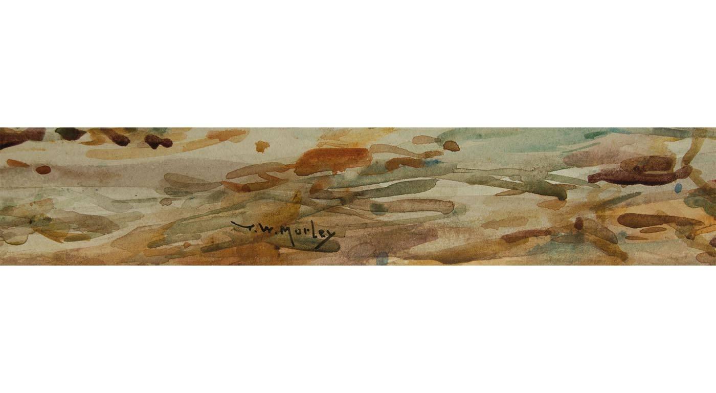 Aquarelle de Thomas William Morley (1859-1925) - Début du 20e siècle, scène de rue en vente 2
