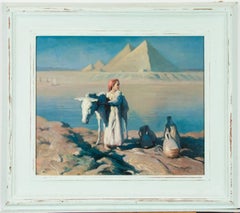 After Adam Styka - Large 20th Century Oil, On the Banks of the River Nile