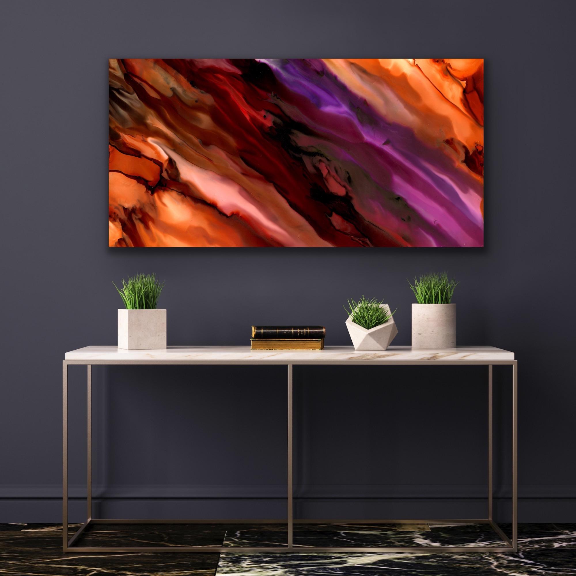 Large Modern Contemporary Abstract Giclee on Metal Wall Art Sculpture Decor  - Print by Sebastian Reiter