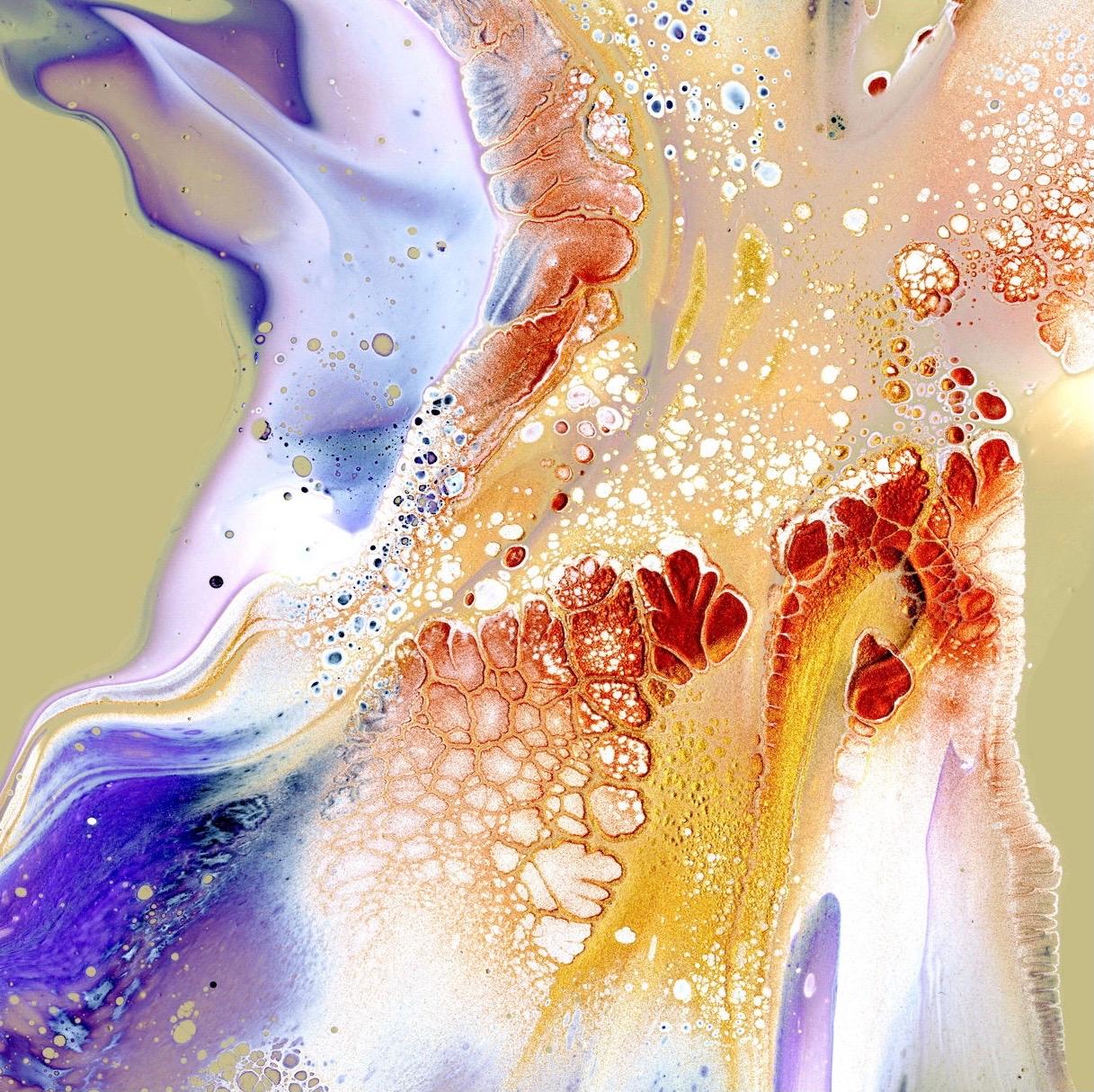 Modern Abstract Contemporary Painting, Large Giclee Print, LE Signed by artist. - Beige Abstract Painting by Celeste Reiter