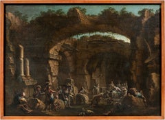 Clemente Spera (Lombard master) - 18th century ruins capriccio - Adoration
