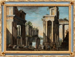 Pietro Paltronieri (Bolognese master) - 18th century capriccio with ruins
