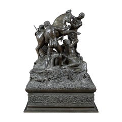 Roman Bronze Sculpture - 19th Century Mythological Group - The Farnese Bull