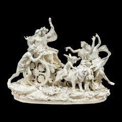 Capodimonte Ceramic sculpture - 19th Century figure - Triumph of Bacchus