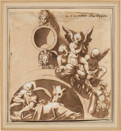 Louis Dorigny (Venetian master) - 18th century Baroque drawing - Saint Luke