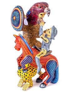 10'' Guerrero Holzschnitzerei Alebrije Skulptur Mexikanische Volkskunst