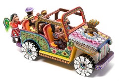 20'' Tall Nativity Jeep Wood carving Alebrije Sculpture Mexican Folk Art