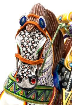 17'' San Jorge Wood carving Alebrije Sculpture Mexican Folk Art