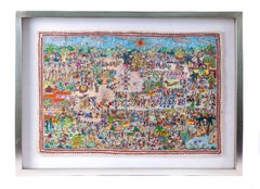 Independencia de Mexico / Amate Paper Mexican Folk Art Painting Frame