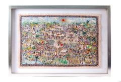 Mi Pueblo / Amate Paper Mexican Folk Art Painting Frame