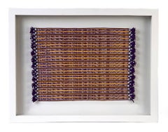 Tapete Miniatura Morado y Amarillo / Textiles Mexican Folk Art Miniature Rug
