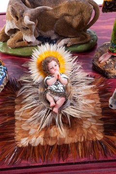 22'' Nacimiento / Wax Sculpture Mexican Folk Art Nativity