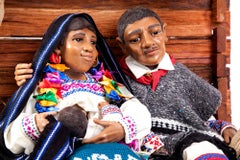 Sculpture « 24'' Familia Purepecha / Sculpture en cire - Art populaire mexicain