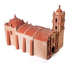 30'' Iglesia San Miguel Aguasuelos / Ceramics Mexican Folk Art Clay