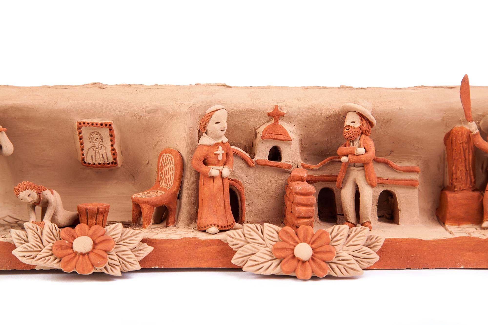 28'' Revelacion de los Derechos Humanos / Ceramics Mexican Folk Art Clay 1