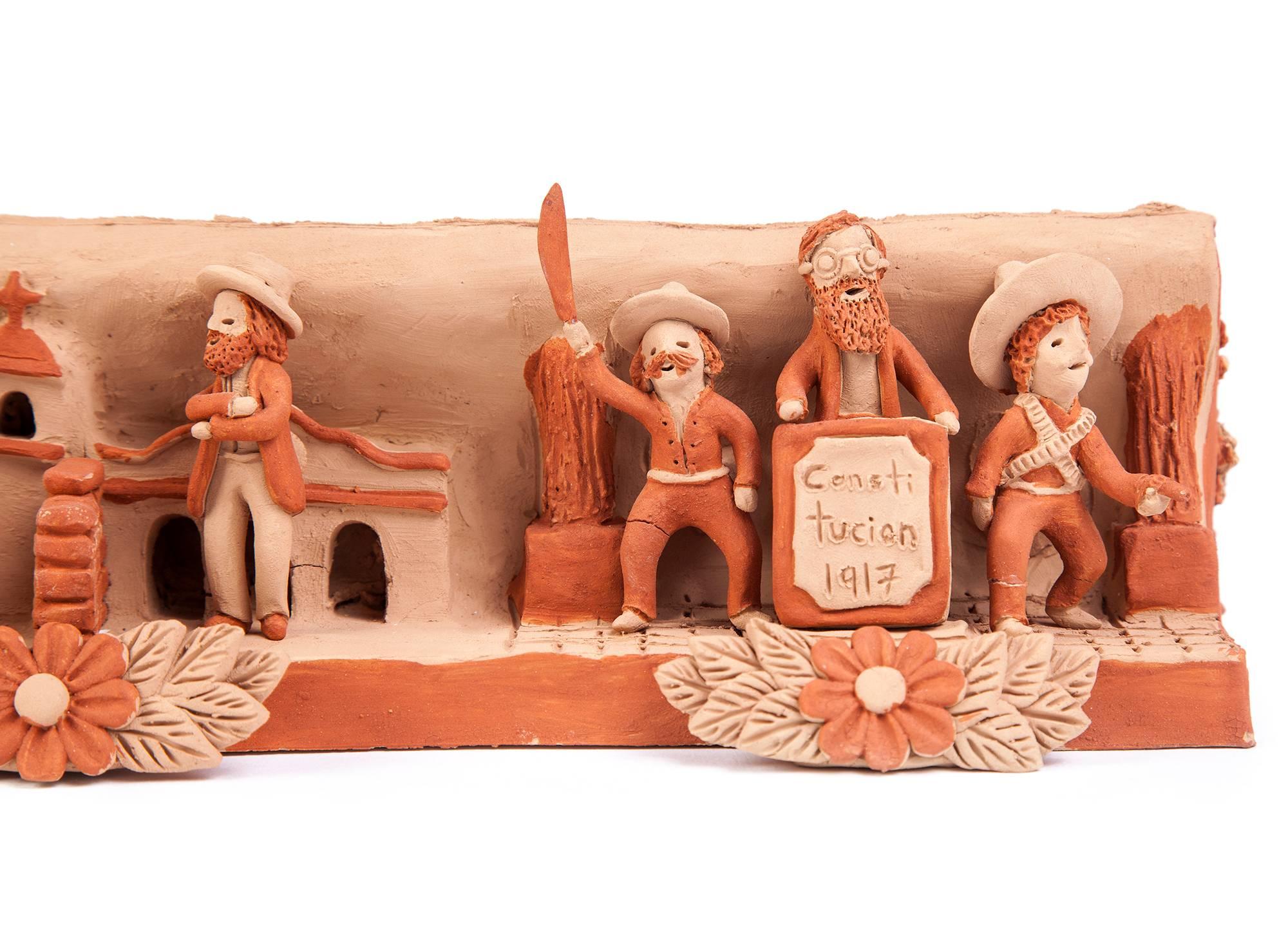 28'' Revelacion de los Derechos Humanos / Ceramics Mexican Folk Art Clay 2