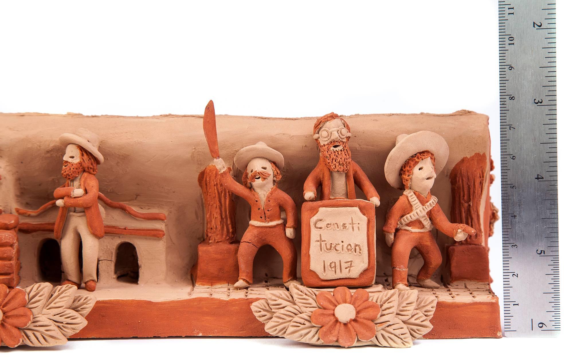 28'' Revelacion de los Derechos Humanos / Ceramics Mexican Folk Art Clay 3