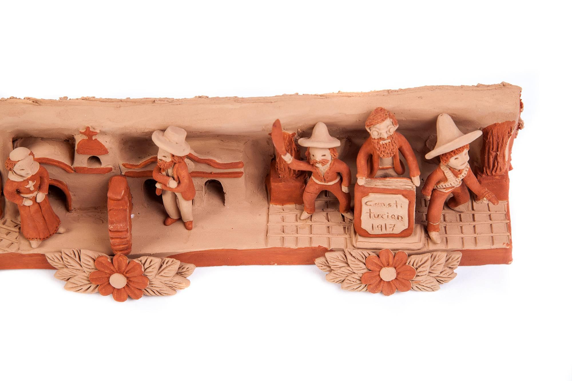 28'' Revelacion de los Derechos Humanos / Ceramics Mexican Folk Art Clay 4