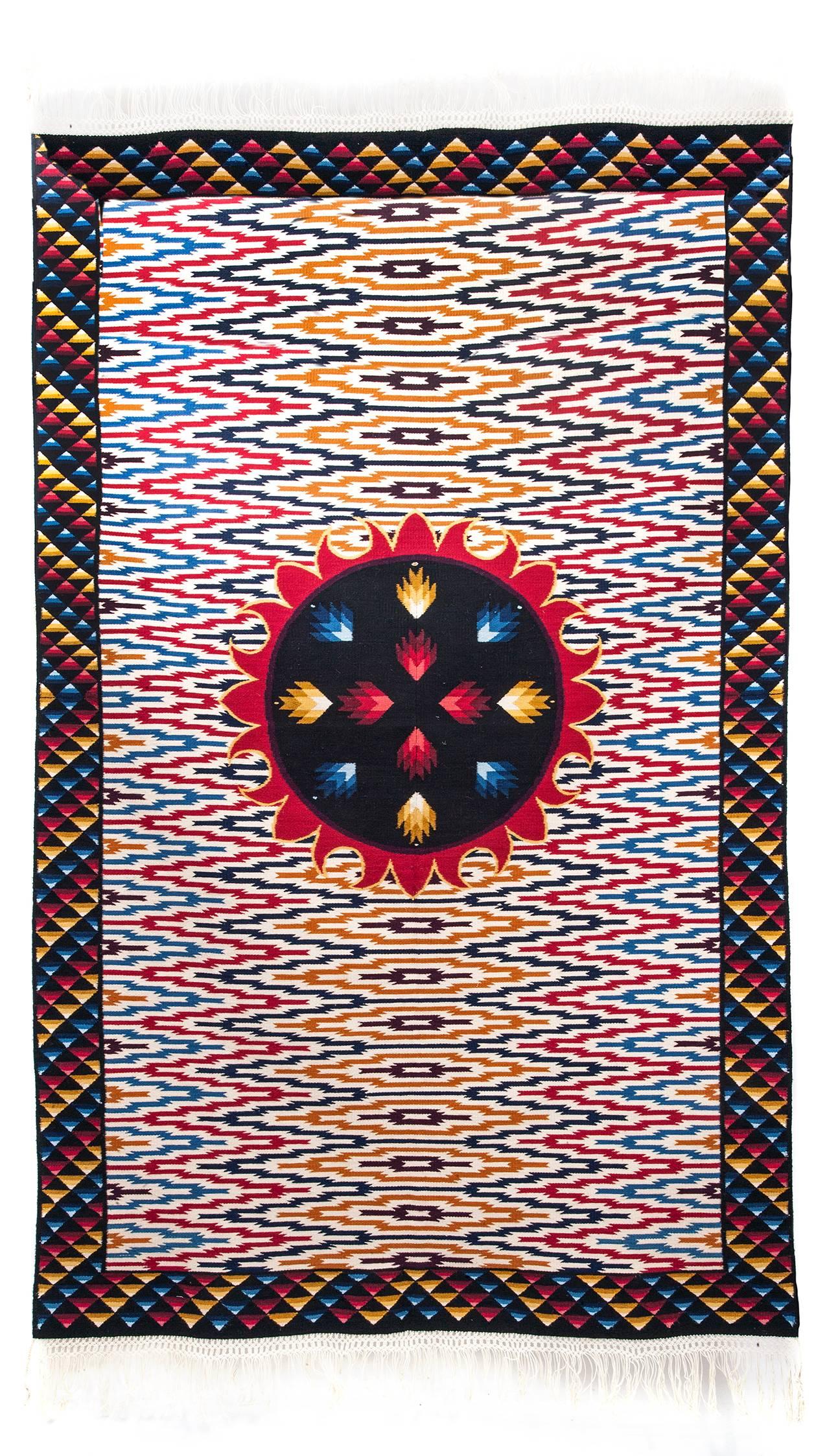 El Sol / Textiles Rug Art populaire mexicain