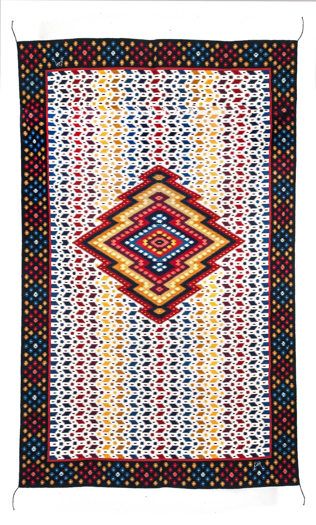 Diamante / Textiles Rug Art populaire mexicain