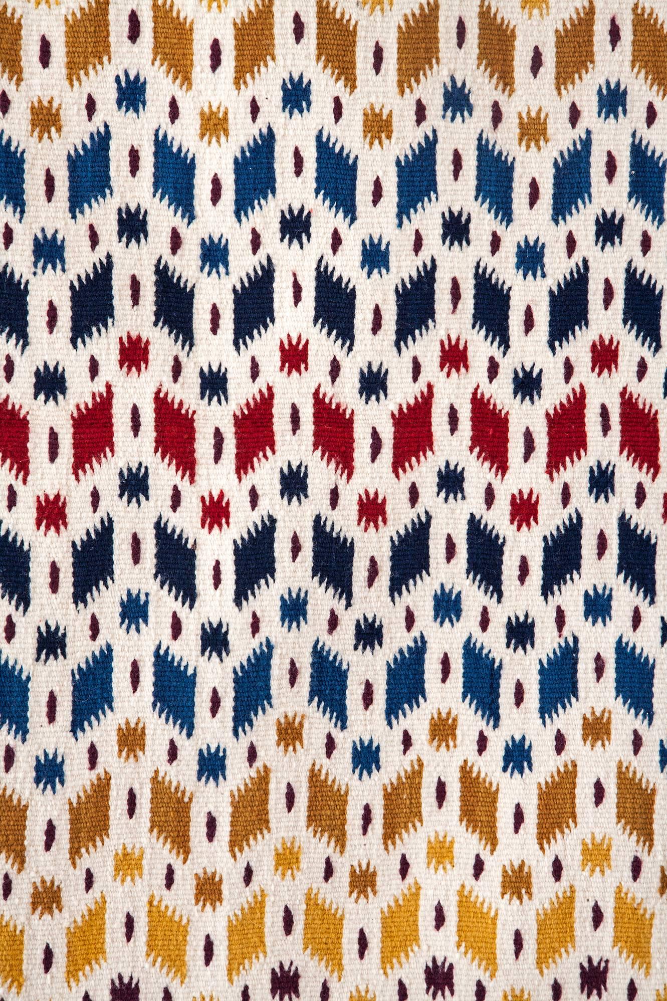 Diamante / Textiles Mexican Folk Art Rug For Sale 1