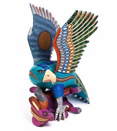 15" Espiritu Indomable Eagle / Wood carving Alebrije Mexican Folk Art Sculpture