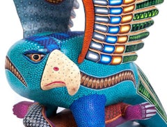 15" Espiritu Indomable Eagle / Wood carving Alebrije Mexican Folk Art Sculpture