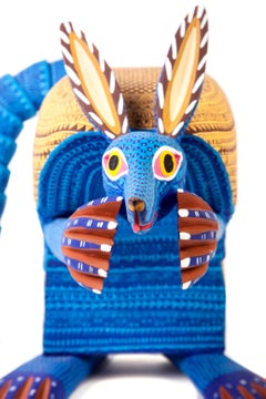 24" Armadillo / Wood carving Alebrije Mexican Folk Art Sculpture