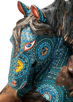 12" El Dia y la Noche / Wood carving Alebrije Mexican Folk Art Sculpture