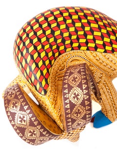 12" La embestida del Cimarron / Wood carving Alebrije Mexican Folk Art Sculpture