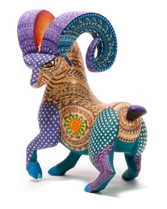 6" Cimarron Encantado / Holzschnitzerei Alebrije Mexikanische Volkskunst Skulptur