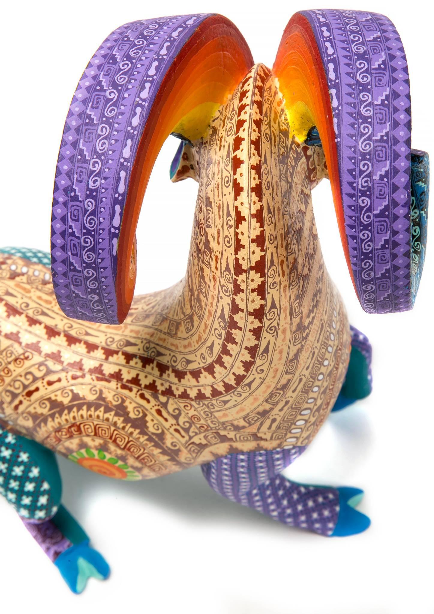 Sculpture d'art populaire mexicain Alebrije en bois sculpté au cimarron Encantado de 15::24 cm 2