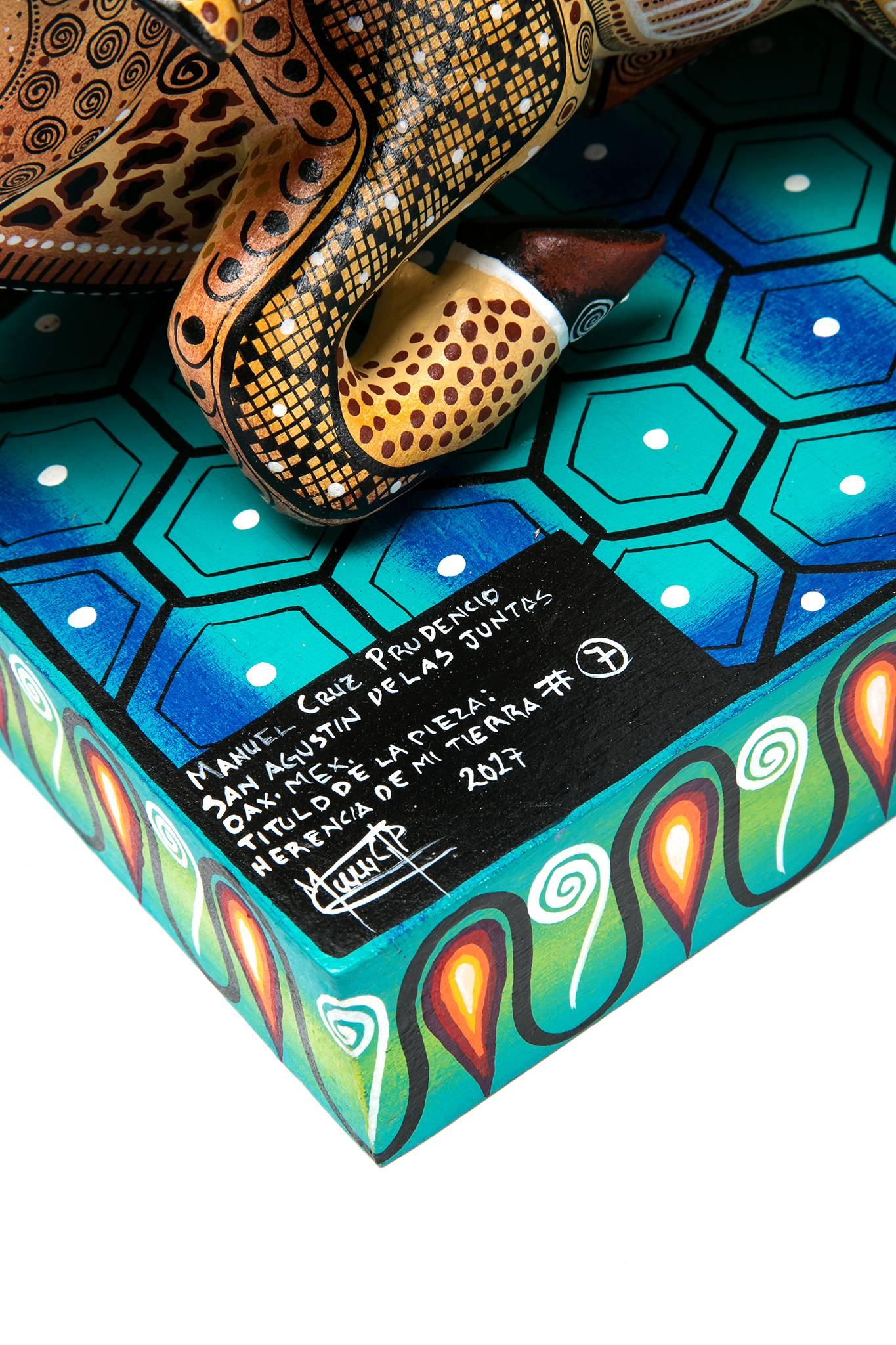 Carreta Herencia de mi Tierra / Scultura in legno Alebrije Arte popolare messicana Scultura in vendita 1
