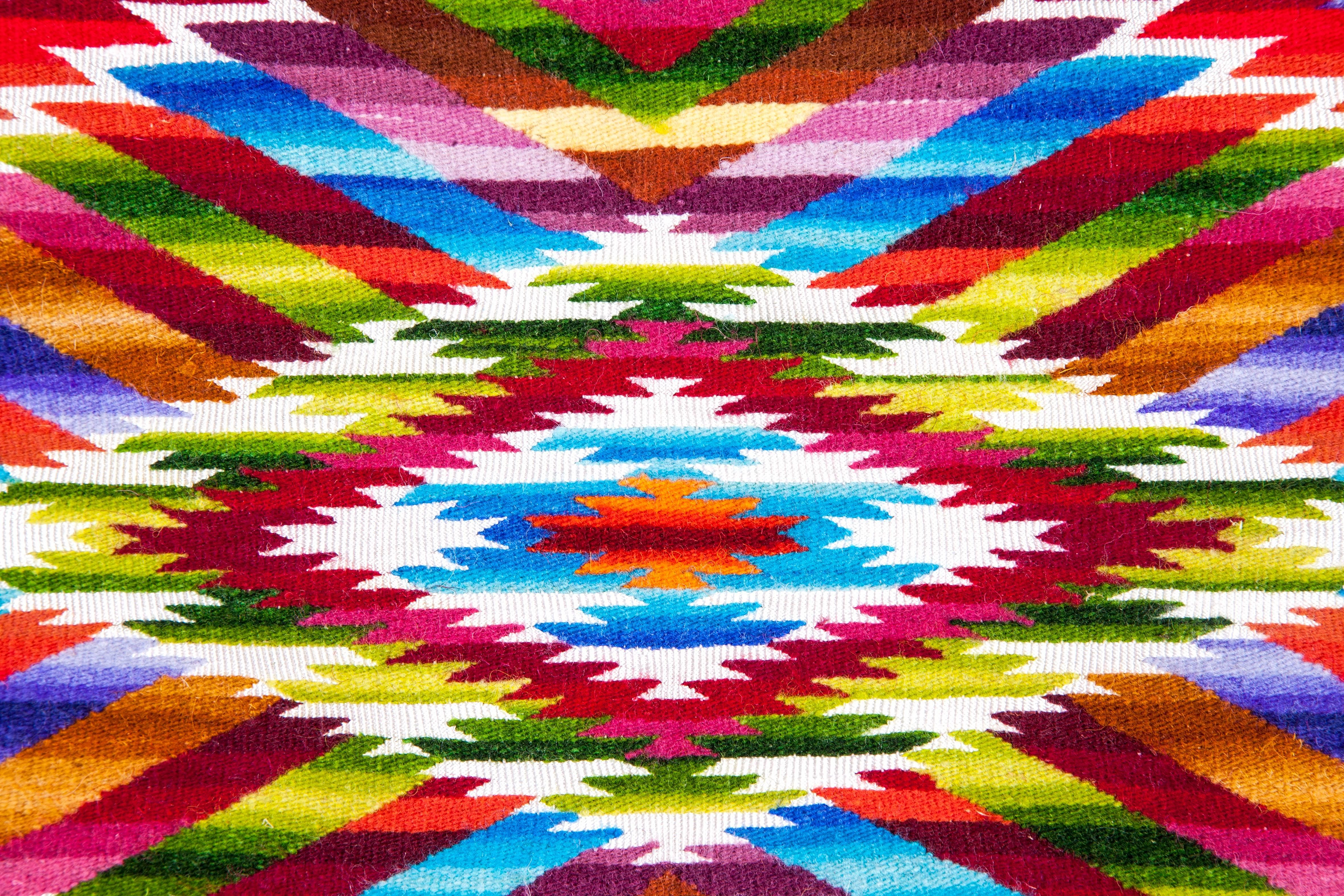 Sarape Ganador / Textiles Mexican Folk Art Serape 7