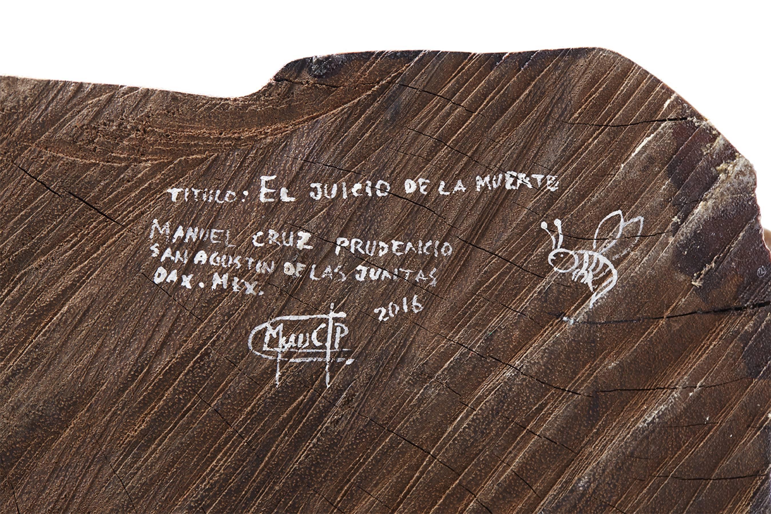 Juicio de la Muerte / Wood carving Alebrije Mexican Folk Art Sculpture For Sale 1