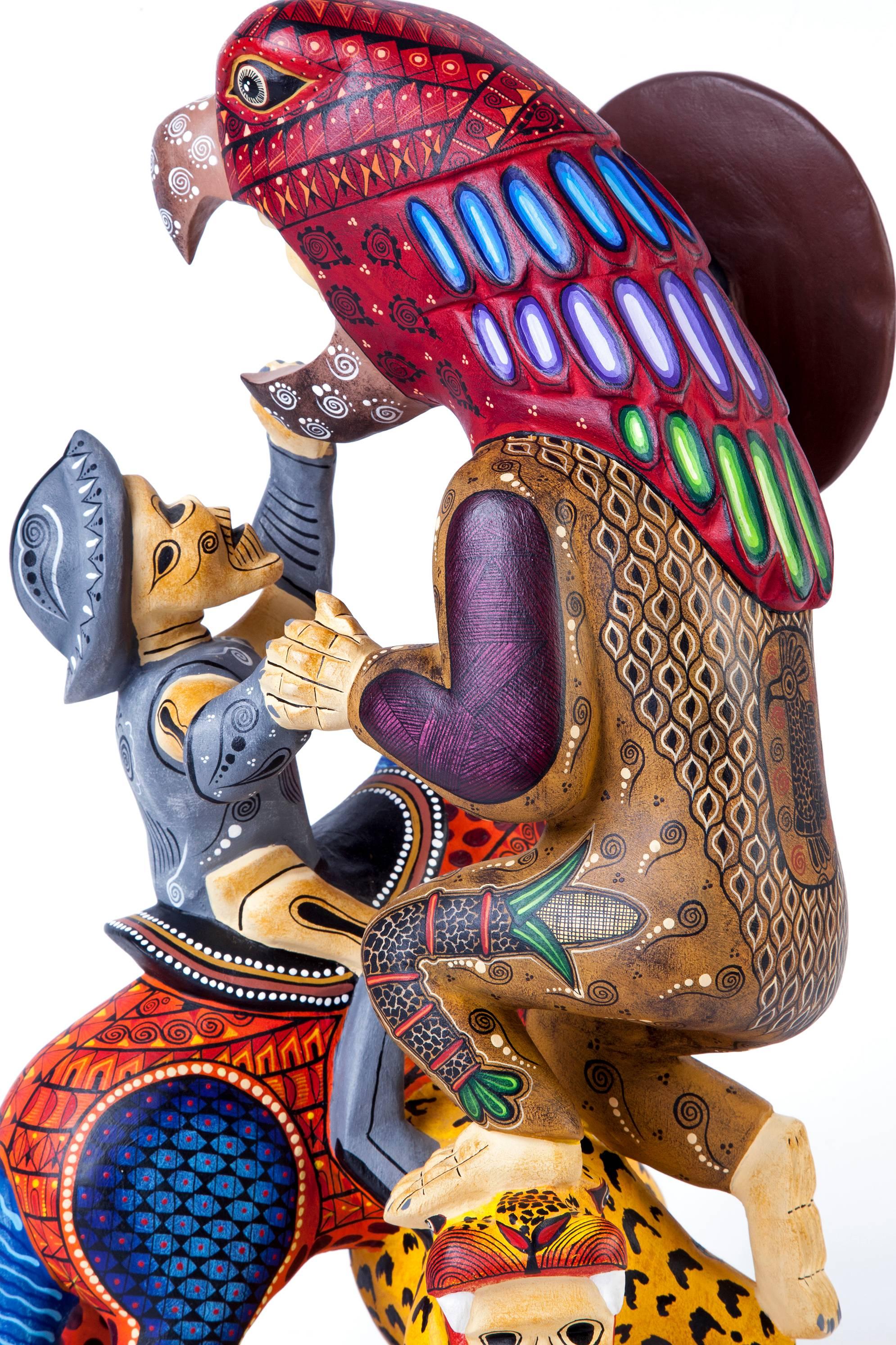 10'' Guerrero Wood carving Alebrije Sculpture Mexican Folk Art 1