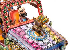 20 Zoll hohe Nativity Jeep Holzschnitzerei Alebrije Skulptur Mexikanische Volkskunst