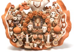 China Oaxaqueña con Altar de Muertos / Ceramics Mexican Folk Art Clay