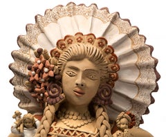 Tehuana con Nacimiento / Ceramics Mexican Folk Art Clay Nativity