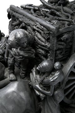 Los Leñadores / Ceramics Black Clay Mexican Folk Art