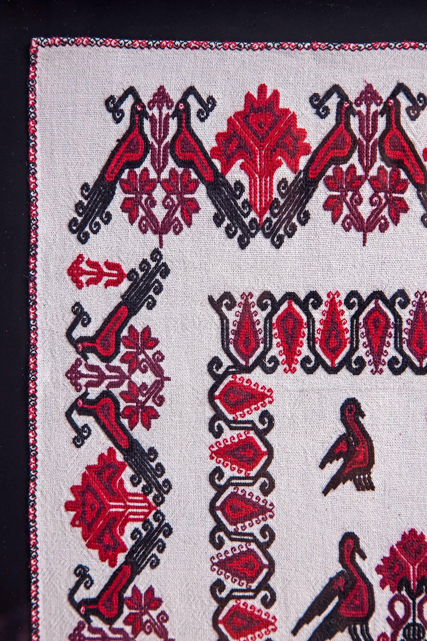 Carpeta Mazahua / Textiles Mexican Folk Art Rug Frame 1