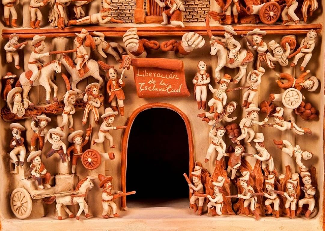 17'' Iglesia Independencia de Mexico / Ceramics Mexican Folk Art Clay 5