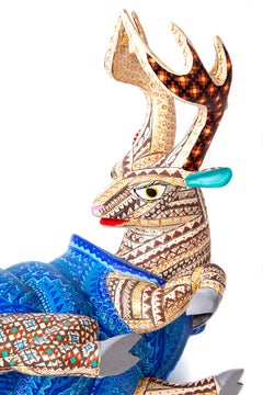 11" Fusion Caracol-Venado / Wood carving Alebrije Mexican Folk Art Sculpture