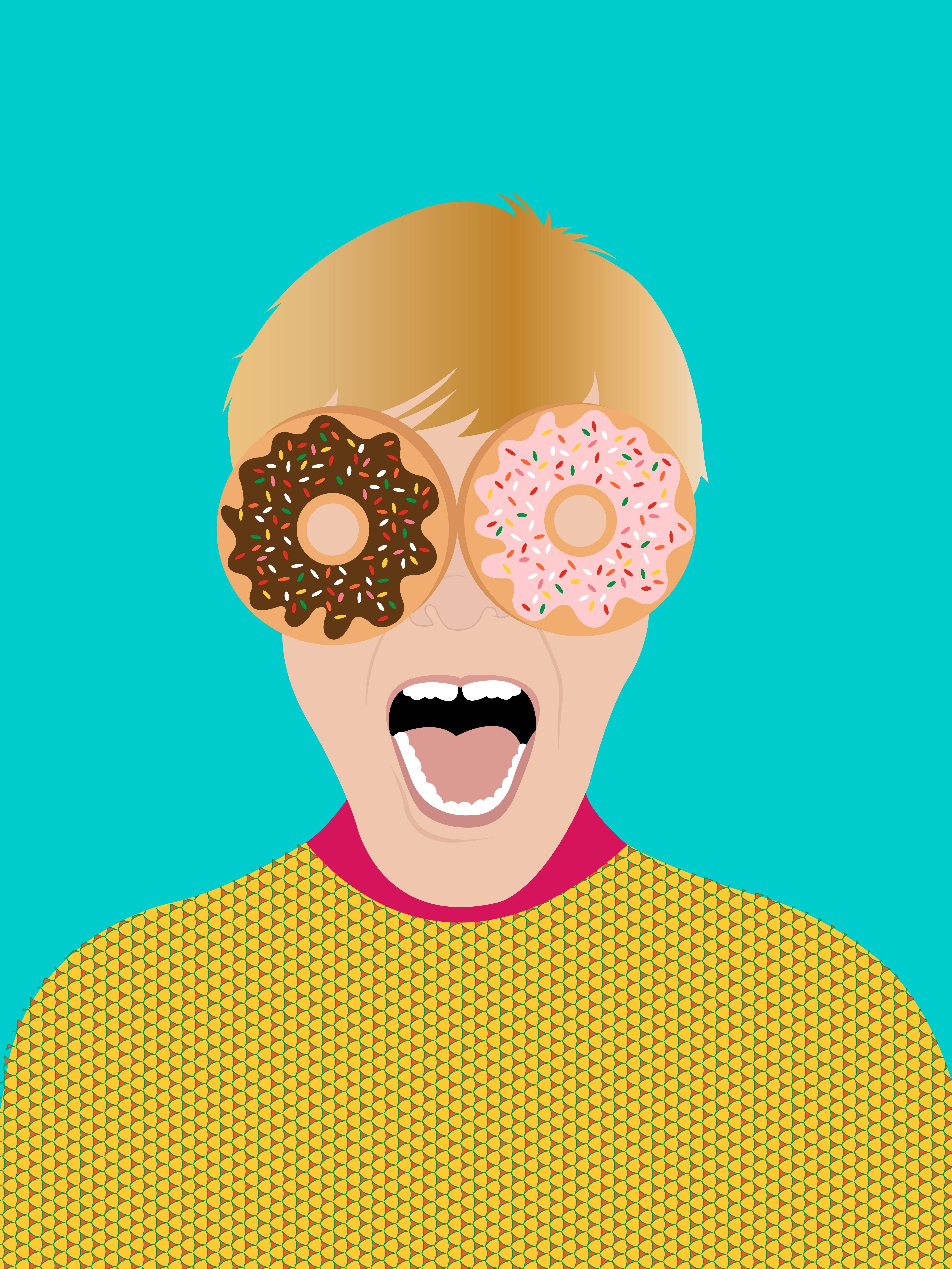 Elton John: Donut Go Breaking My Heart - Print by Avery Nejam