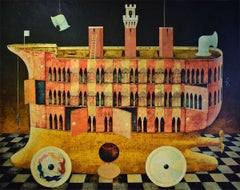 Angelo Palazzini - Angelo Palazzini "Un Giocattolo Senese" Oil on Canvas Contemporary Art Painting Angelo Palazzini "Un Giocattolo Senese" Oil on Canvas Contemporary Art Painting