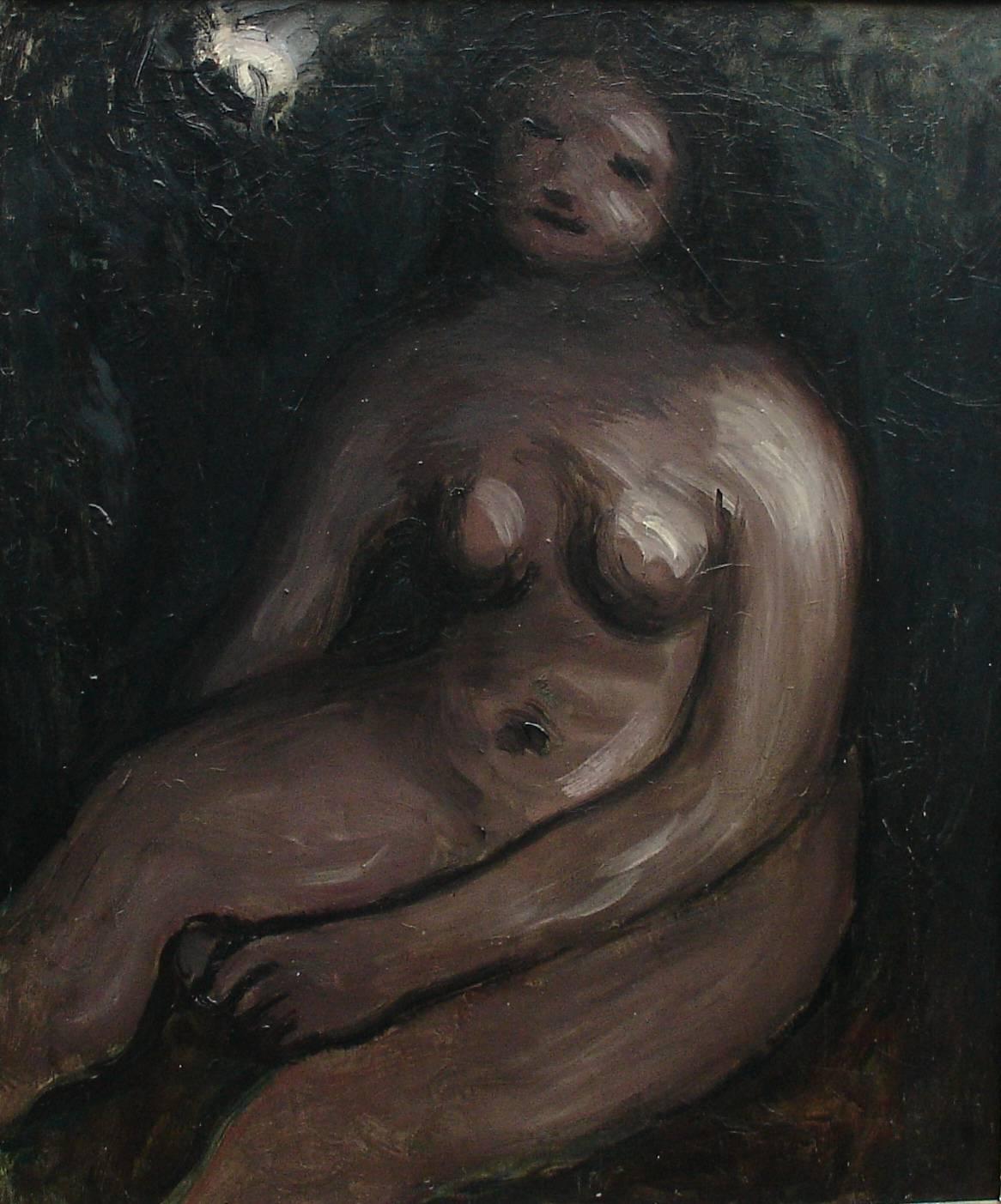 Nude - Post-Modern Painting by Bernard Meninsky