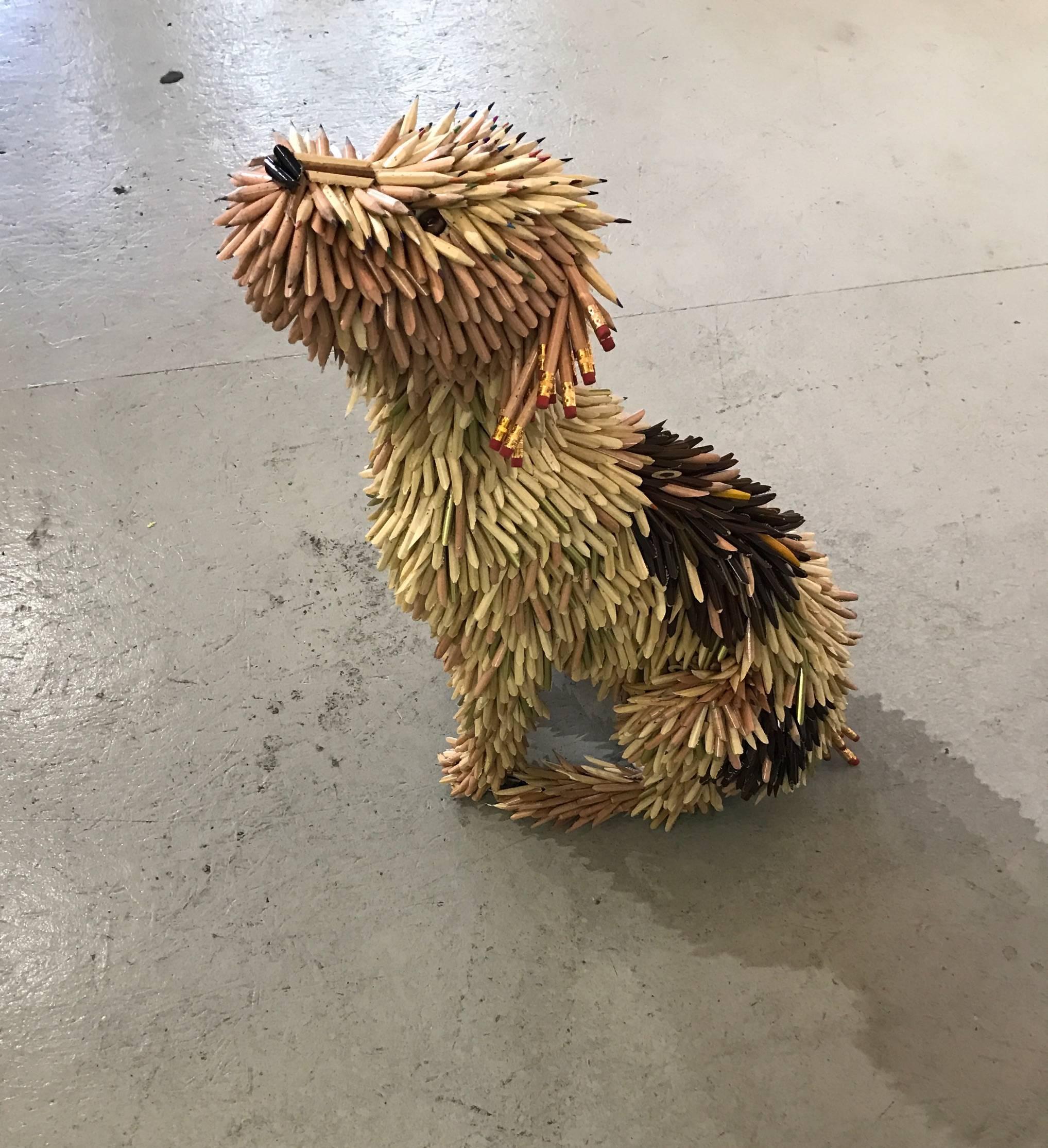 Federico Uribe Figurative Sculpture - Patient Dog
